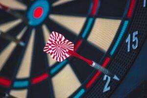 Photo by Pixabay: https://www.pexels.com/photo/red-and-white-dart-on-darts-board-262438/