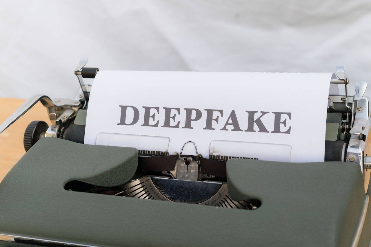 Photo by Markus Winkler: https://www.pexels.com/photo/a-typewriter-with-a-paper-that-says-deepfake-18465017/